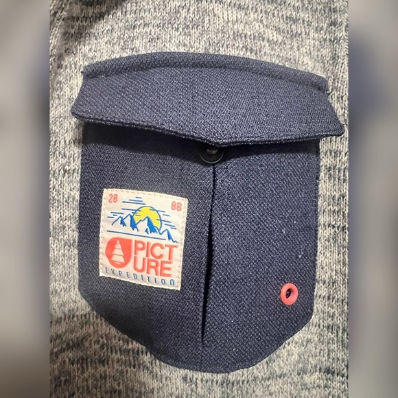 Picture Organic Clothing Moderate Fleece Jacket Grey Size S - Picture 5 of 6